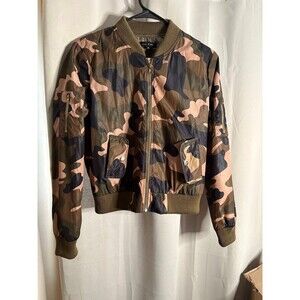 Camouflage Army Fleece Bomber Jacket Lightweight Jacket